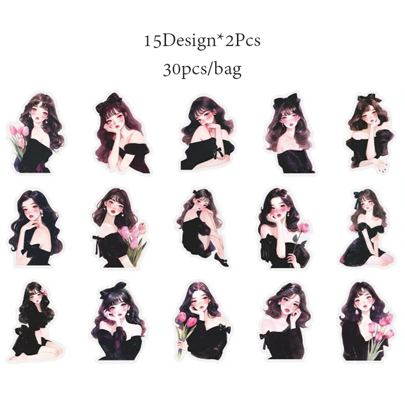 

Бумага Mr. Paper, 6 стилей, 30 шт., модные наклейки с изображением девушек и домашних животных, декоративные подарочные открытки «сделай сам», чехлы для телефонов, ноутбуков, коллажи ручной работы