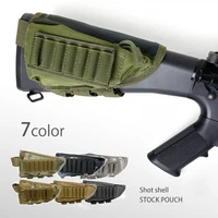military tactical buttstock cheek rest shell pouch gun stock airsoft ammo cartridge carrier shooting hunting bullet holder bag