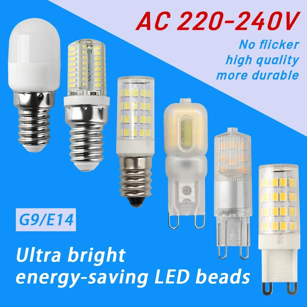 Светодиодная лампа G9 3 Вт 2 AC 220 В 240 в E14 для холодильника SMD2835 лампа-кукуруза замены