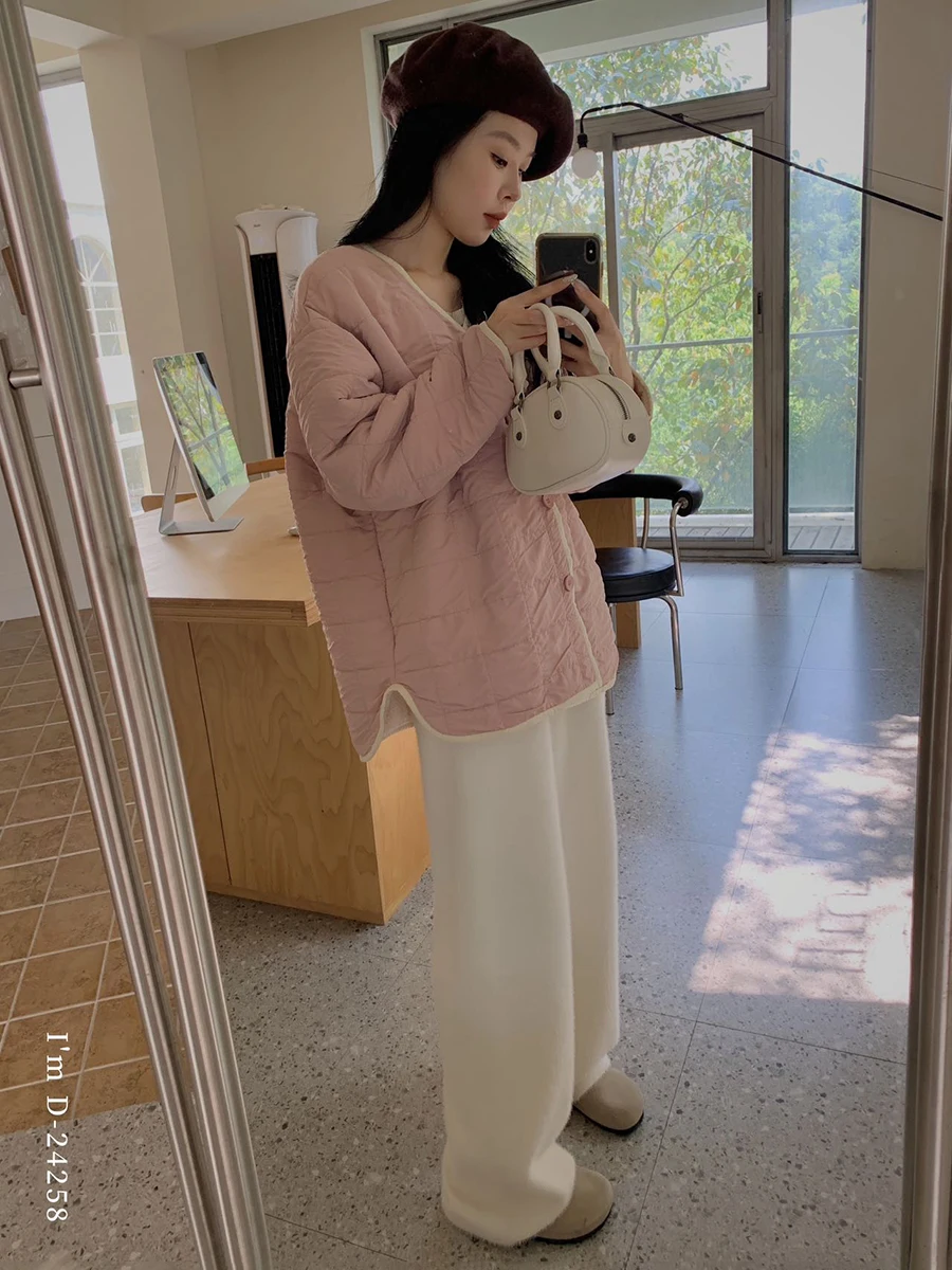 Du Xiaozhai свободное приталенное пальто из берберского флиса с хлопковой подкладкой