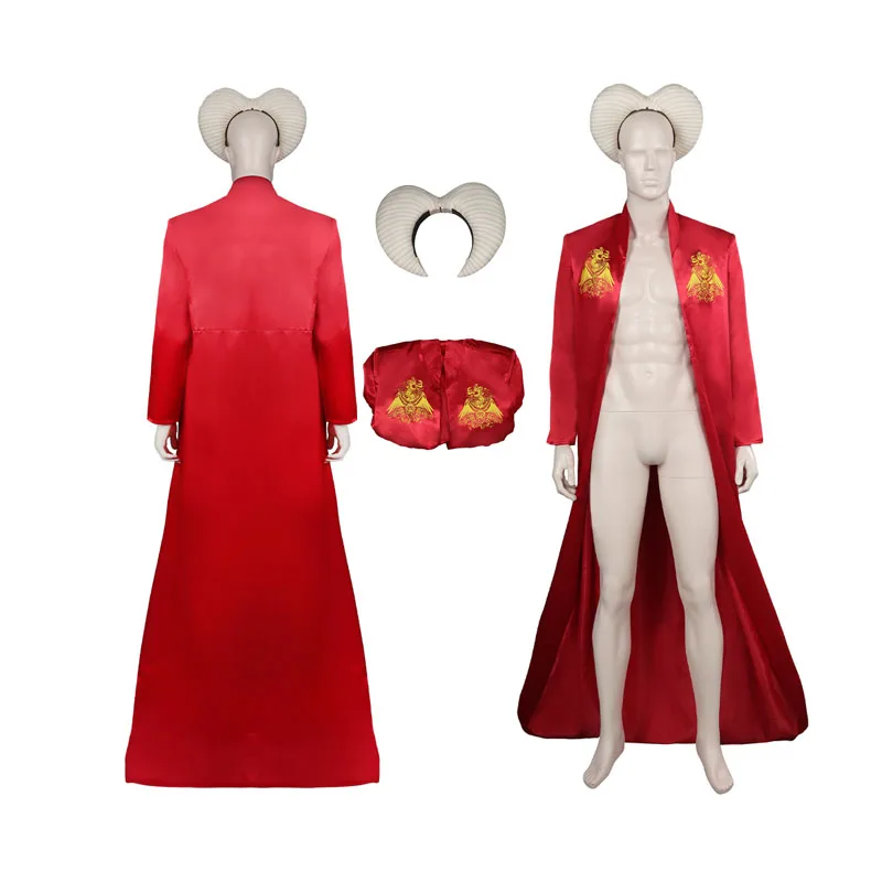 

Костюм для косплея Дракулы из сплава 1992-х годов, мужская красная накидка вампира, Мужская ролевая игра, страшные наряды, Хэллоуин, страшный женский костюм