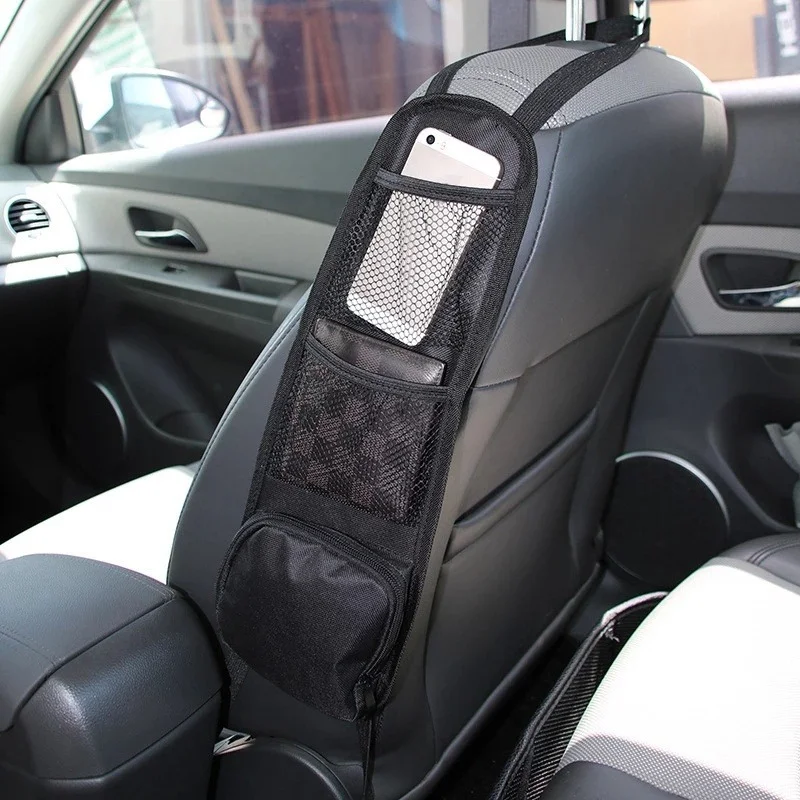 

Car Seat Organizer Auto Seat Side Storage Hanging Bag Multi-Pocket Drink Holder Mesh Pocket Car Styling Organizer Phone Holder