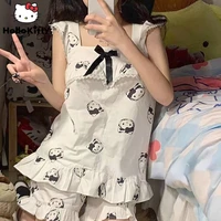 womens clothing sanrio hello kitty pajamas 2022 new summer sleeveless home suit soft girl lovely suspender top y2k nightgown