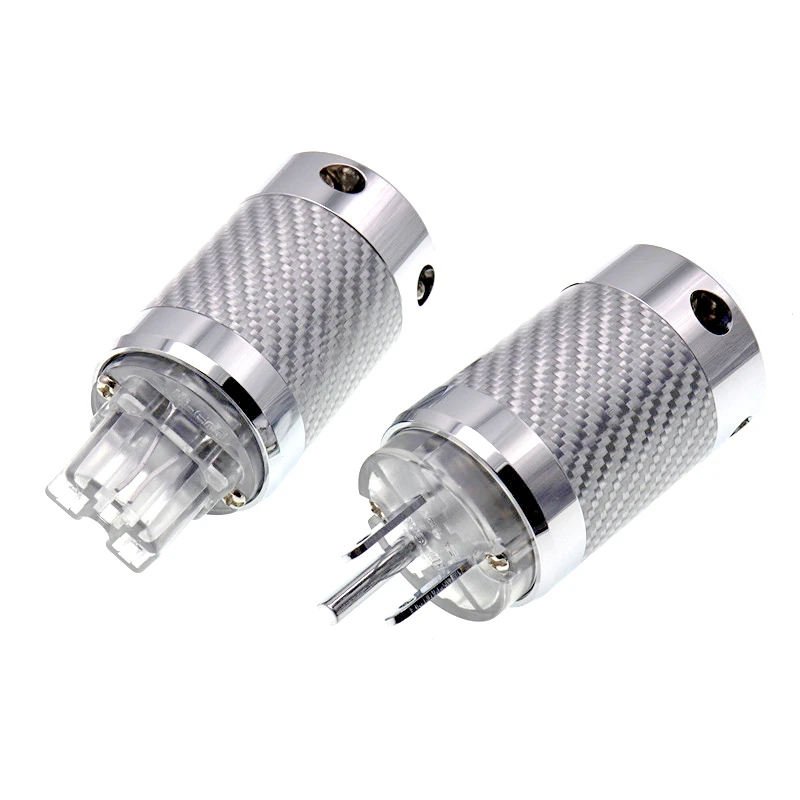 HI-End углеродное волокно с родиевым покрытием вилка питания США разъем IEC пара