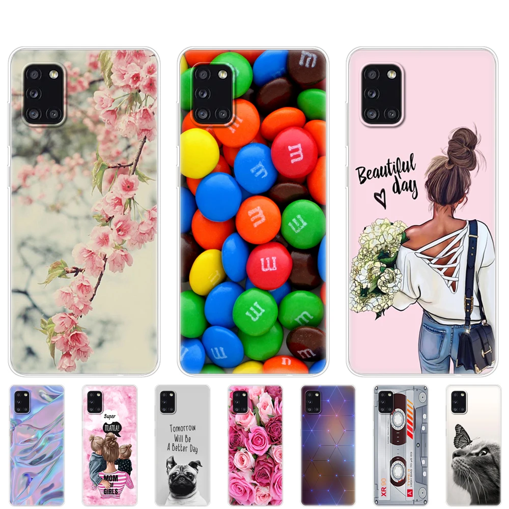 

case for Samsung Galaxy A31 etui For Samsung A31 A 31 SM-A315F Phone Cover Silicon Soft TPU Coque Capa Bumper 6.4"