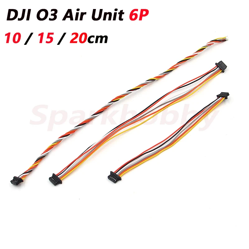 Контроллер полета DJI O3 Air Unit, 2 шт., прямой штекер 6P, соединительный кабель 10 см/15 см/20 см, силиконовый провод для F4 F7 FC FPV Drones DIY