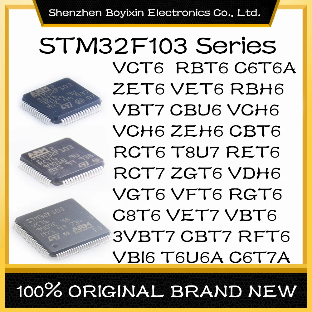 STM32F103RCT6 STM32F103R8T6 STM32F103RBT6 STM32F103RDT6 STM32F103V8T6 STM32F103VBT6 STM32F103VET6 Stm32F103ZET6 Chip Em Estoque
