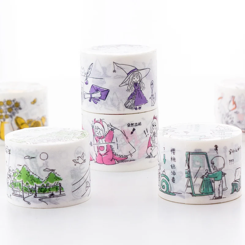 Распродажа 35 мм * 3 м солевые девушки забавная серия Life самоклеящаяся бумага