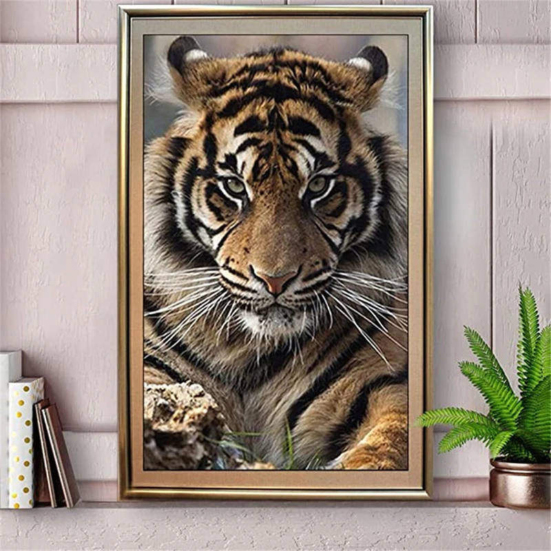 

Big Tiger 5d Diamond Painting Large Living Room Bedroom Full Diamond Embroidery Home Decor Diamond Cross Stitch