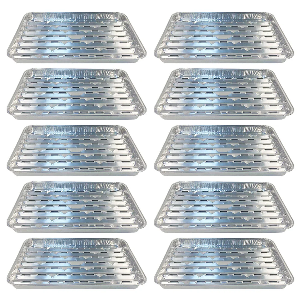 

10 Pcs Perforated Grill Pan Camping Pans Pan Baking Disposable Tin Pans Tin Foil Foil Pan Camping Cake Pans Small Tins