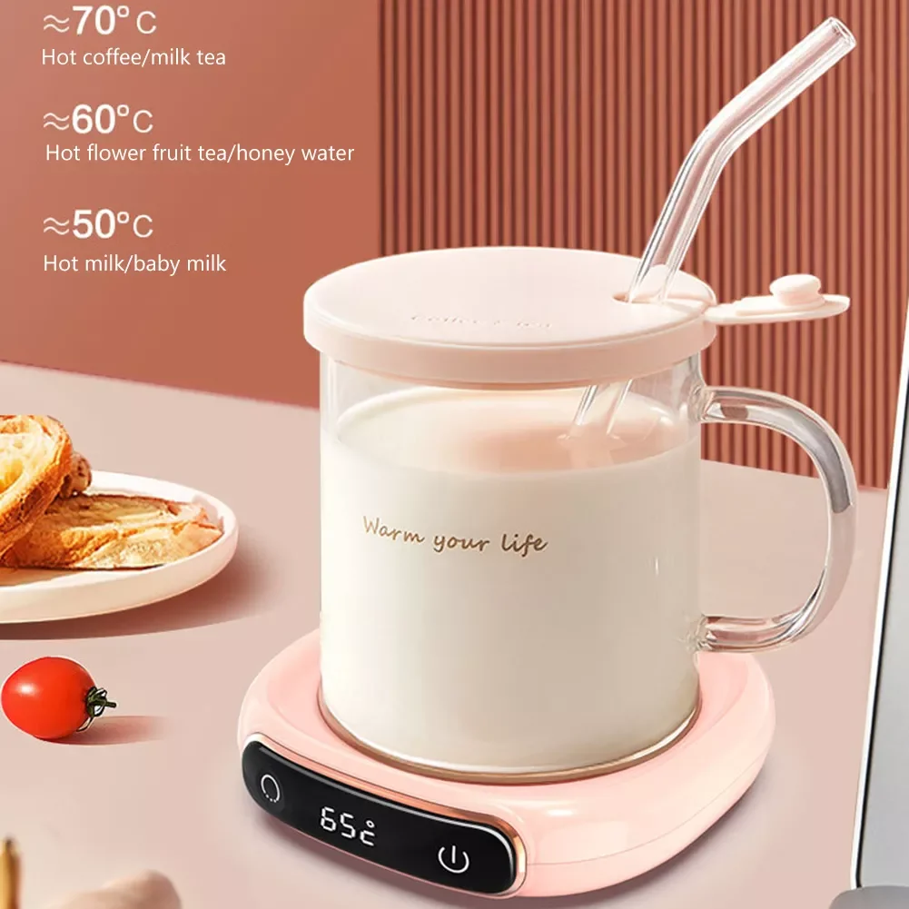 

NEW2023 Portable Heating Mug Mat Thermostatic USB Smart Mug Warmer Plate Safety Lightweight Practical Gadgets for Home Office Su