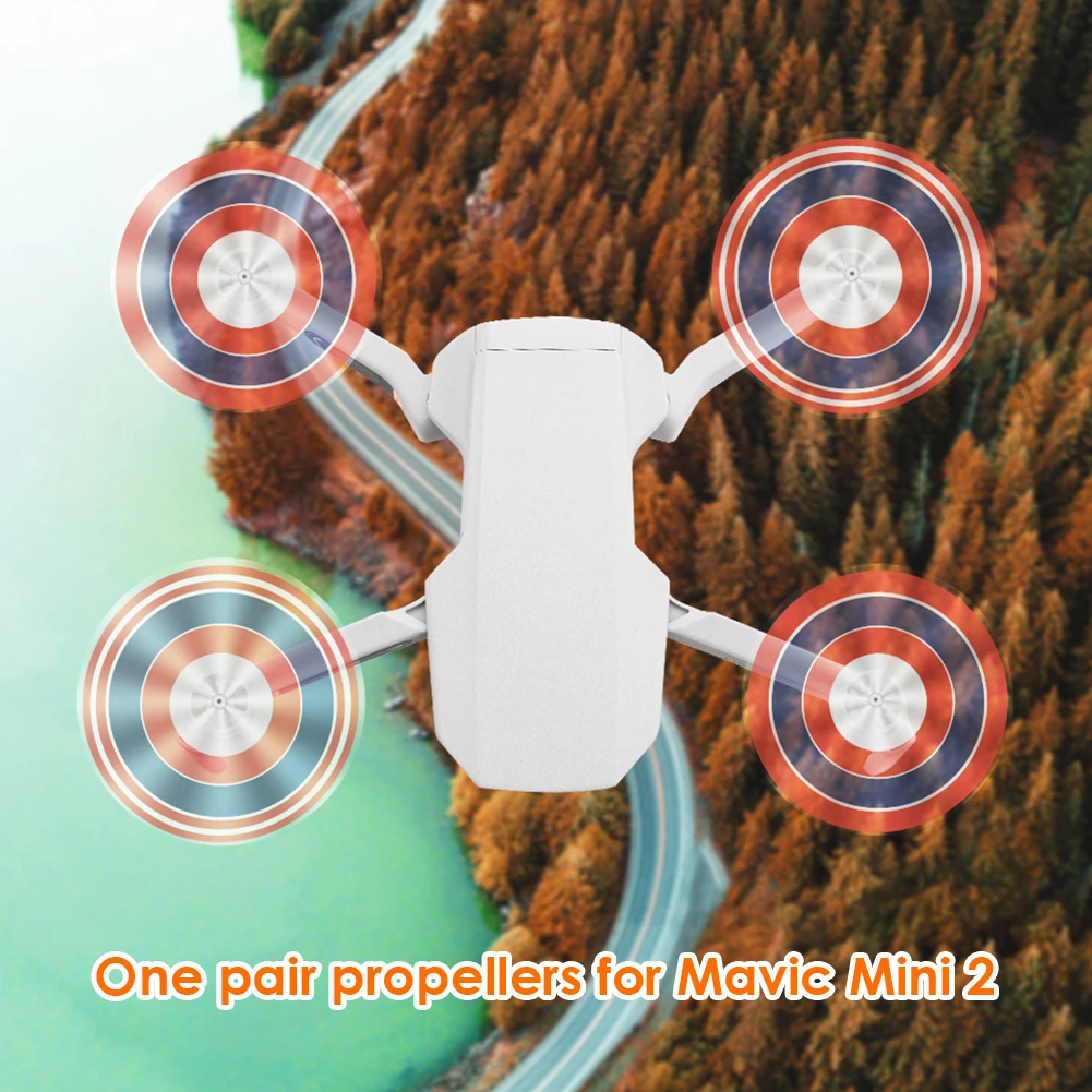 

1 Pair Propellers Low Noise Props White with Color Stripes Lightweight Pack Portable Sky Supplies for DJI Mavic Mini 2