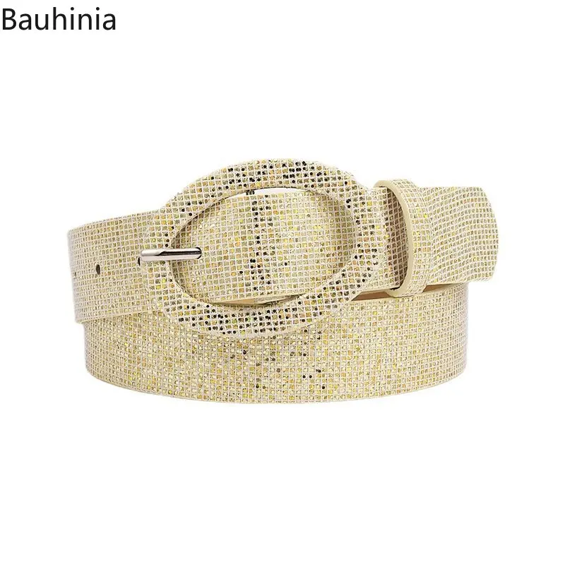 

Bauhinia New 106cm Hot Selling Sequins Woman Thin Belt Retro Fashion Decorative Jeans Pin Buckle Belt