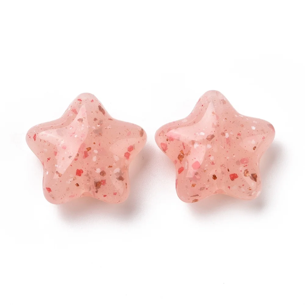 100 шт. Непрозрачные Акриловые бусины в форме звезд с узором в горошек 19x20x8,5 мм для самостоятельного изготовления браслетов и ожерелий аксессуары для ювелирных изделий