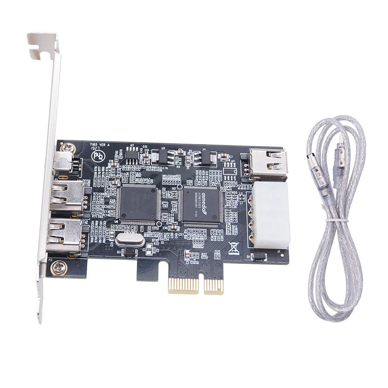 Плата расширения Firewire с 4 портами 1394A, адаптер PCIe PCI Express, внутренний 1394 а кабель с 6 контактами на 4 контактами IEEE 1394 для настольного компьютера