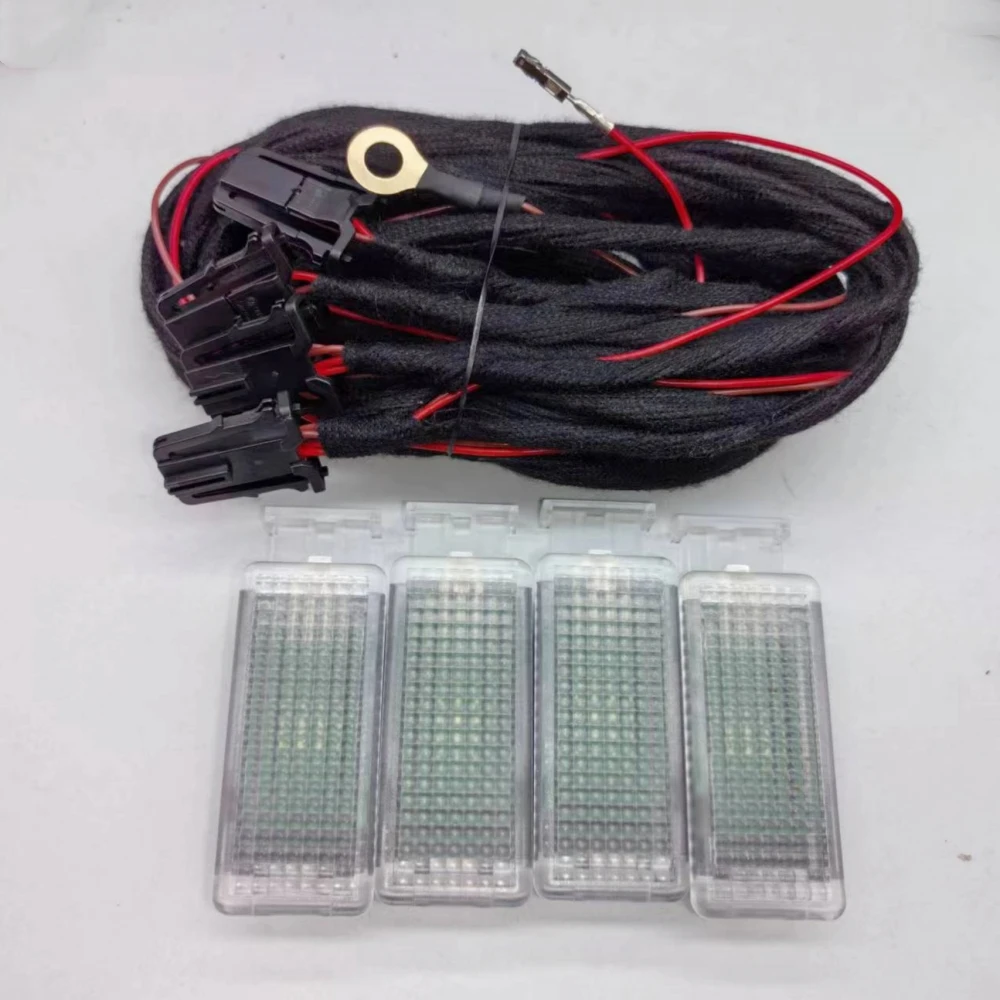 

Светодиодная подсветка для подножек салона автомобиля, подсветка для подножек и кабель для Passat B6, B7, B8, Golf 6, 7, MK7, Jetta 5, MK6, Tiguan touran 5GG947409