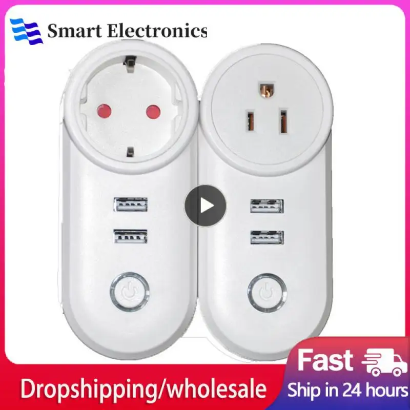 

1/2/3PCS Smart WiFi Power Plug Electrical Outlet EU US AU UK GE JP Socket USB Time Remote Control by Smartlife App Alexa Google