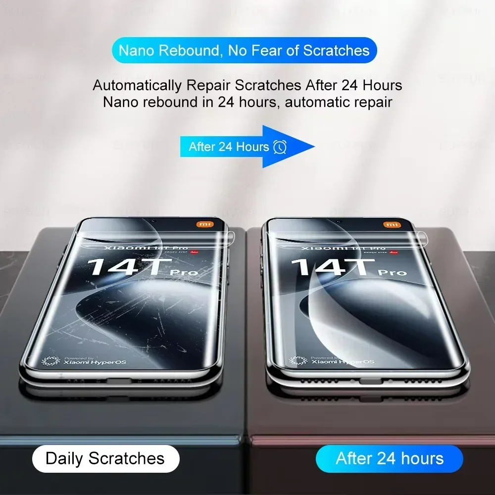 5 шт. гидрогелевая защитная пленка для экрана Xiaomi Poco F6 X6 X5 Pro 14T 13T Redmi 14C Note 13 12 5G