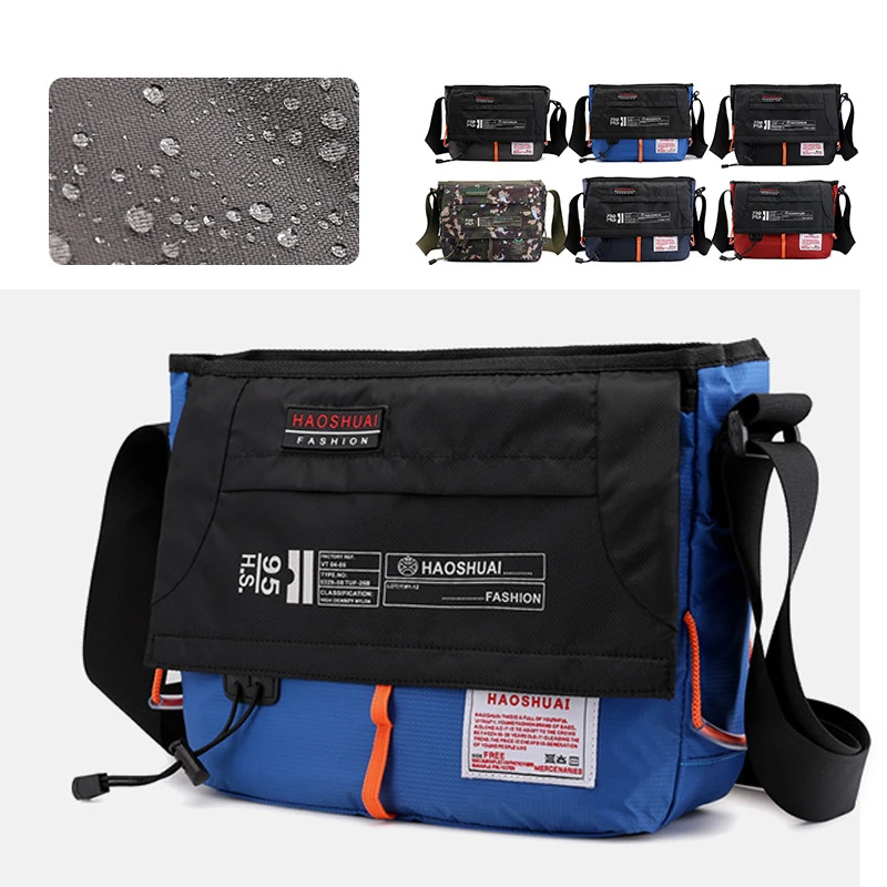 High Quality Nylon Men Single Shoulder Cross Body Laptop Bag