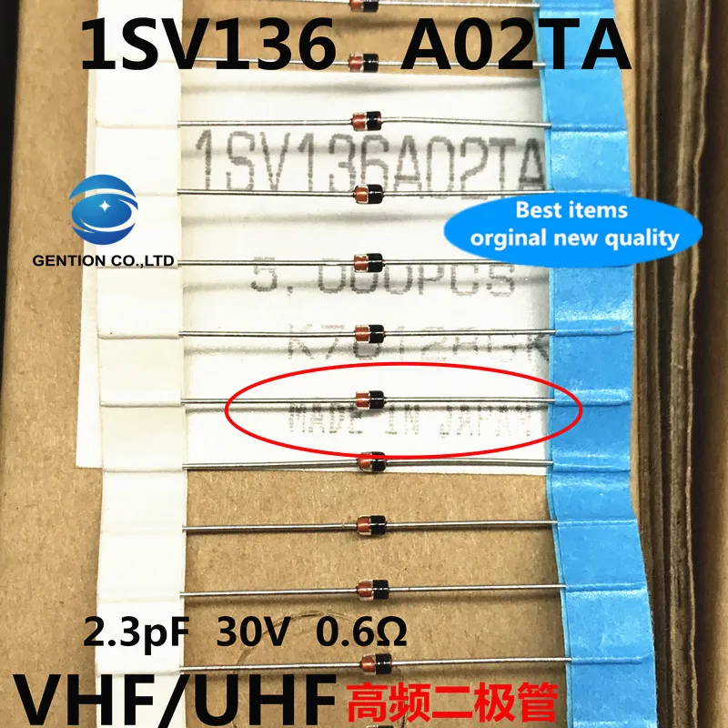 

Новинка 100%, оригинальный высокочастотный вариатор 1SV136A02TA, ПФ, VHF, UHF, 30 В, Ом, импортированный 1SV136, 10 шт.