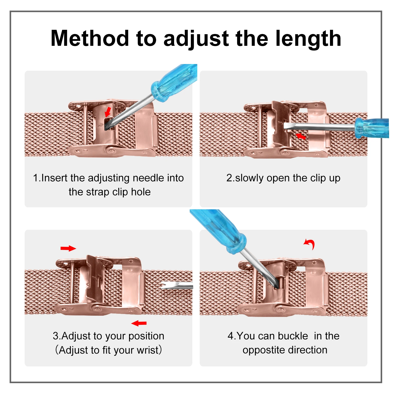 Wrist Strap For Xiaomi Mi Band 6 4 5 3 Metal Bracelet Screwless Stainless Steel for Mi Band 6 4 3 5 Strap Wristbands Pulseira