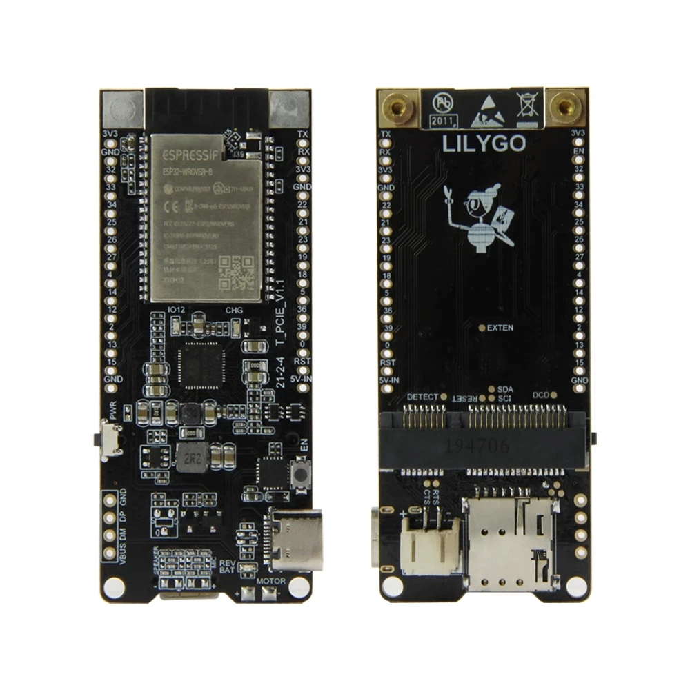 

LILYGO TTGO T-PCIE ESP32-WROVER-B AXP192 Chip WIFI BT Nano Card SIM Series Composable Development Board Hardware