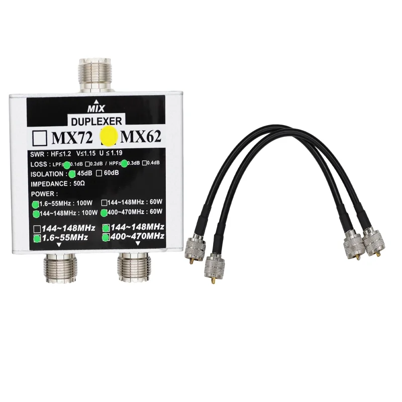MX62 HF Walkie Talkie Ham VHF UHF Трехдиапазонный любительский двухсторонний радиоантенна