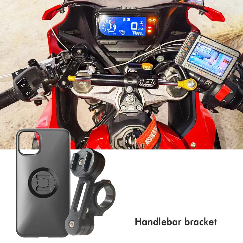 Motorcycle Mobile Phones Holder GPS NavigationHandlebar Bracket Anti-Shock Absorption Universal Mount forKawasaki Moto Sp MTB