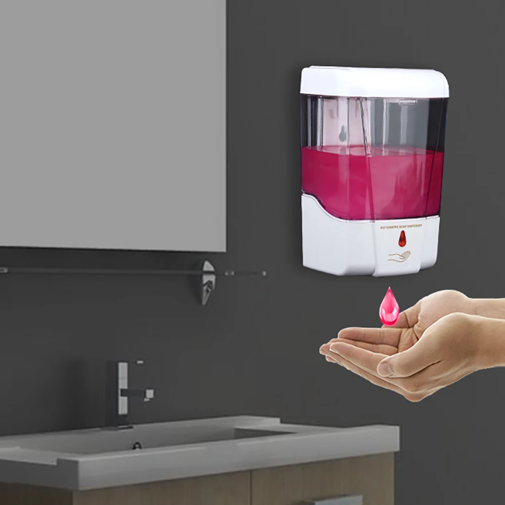 

700ML Automatic Soap Dispenser Wall-mount Shower Bath Shampoo Dispenser Liquid Soap Container Home Hotel Bathroom Accessories
