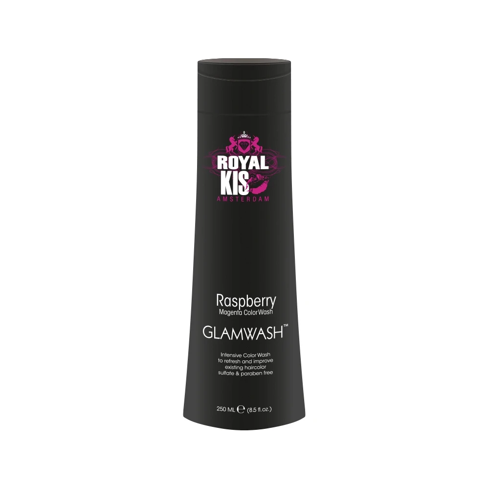 Шампунь для волос с тонированием - Малина (малина, пурпурный) Kis glamwash-профессиональный шампунь с кератином, 250 мл