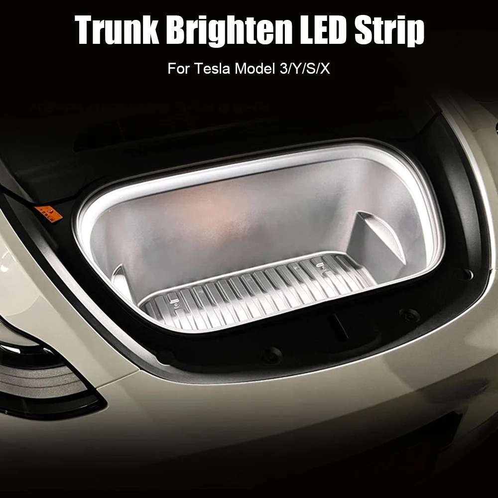 

For Model 3 Model Y Frunk Brighten LED Strip 12V Car Front Trunk Light For Tesla Interior Decorative Lamp Modified Lighting