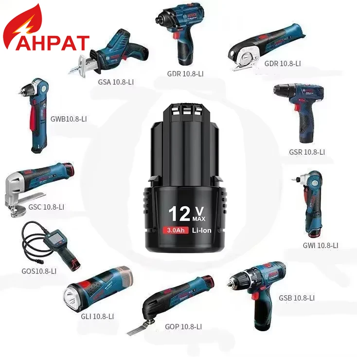 2024 Для литий-ионной аккумуляторной батареи Bosch зарядное устройство 12 В/10 8 В 3000 мАч