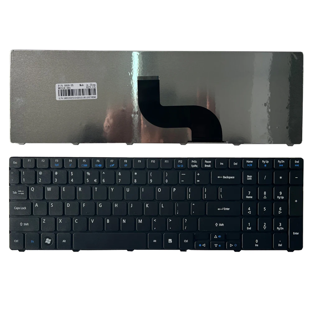 Teclado Novo dos E.u. para Acer Aspire 5336 5338 5410 5551 5736 5738 5741 5742 5745 5810t 7740 7740z 7740zg 5410t 5538 5542 5538g