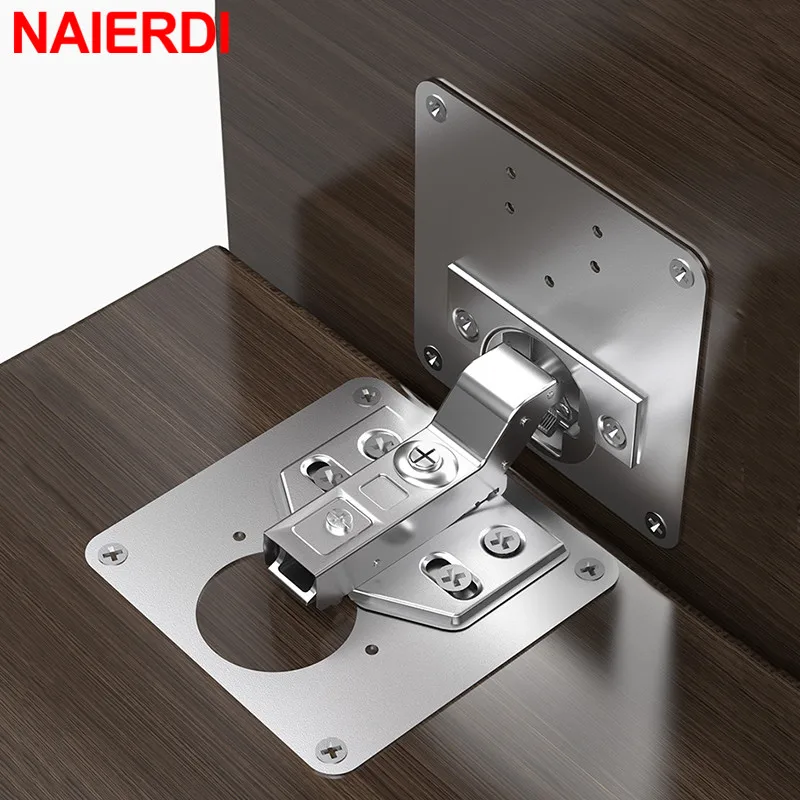 NAIERDI нержавеющая сталь петля ремонтная пластина мебель дверные панели шкафа