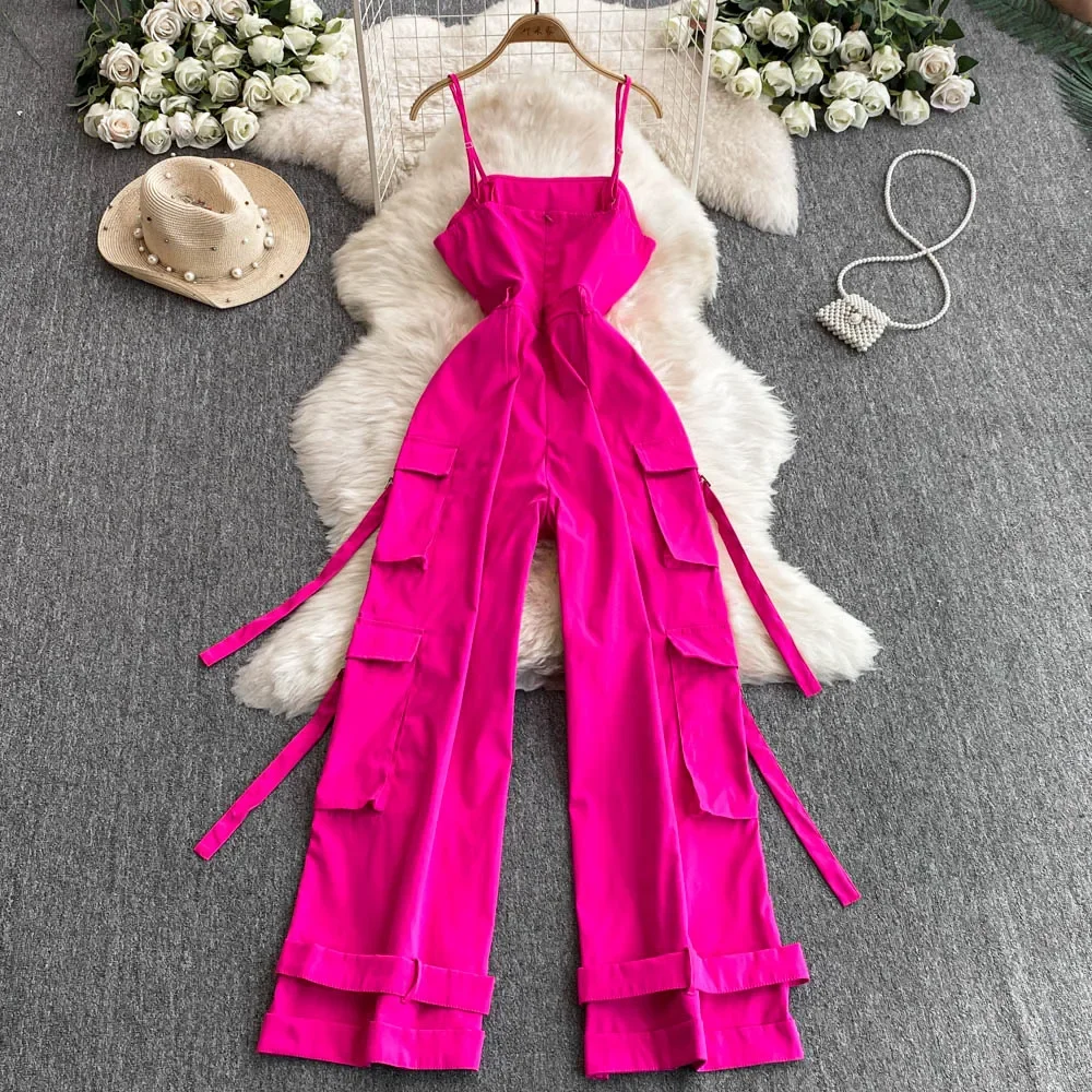 KUSAHIKI 2023 весна-лето новые женские комбинезоны без бретелек с несколькими