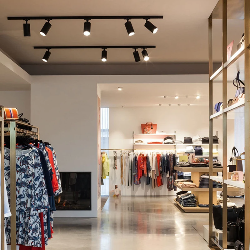 Track Light COB Spot Led 220V Track Lamp Rail Indoor Lighting Fixture Spotlight 12/20/30/40W Kitchen Home Bedroom