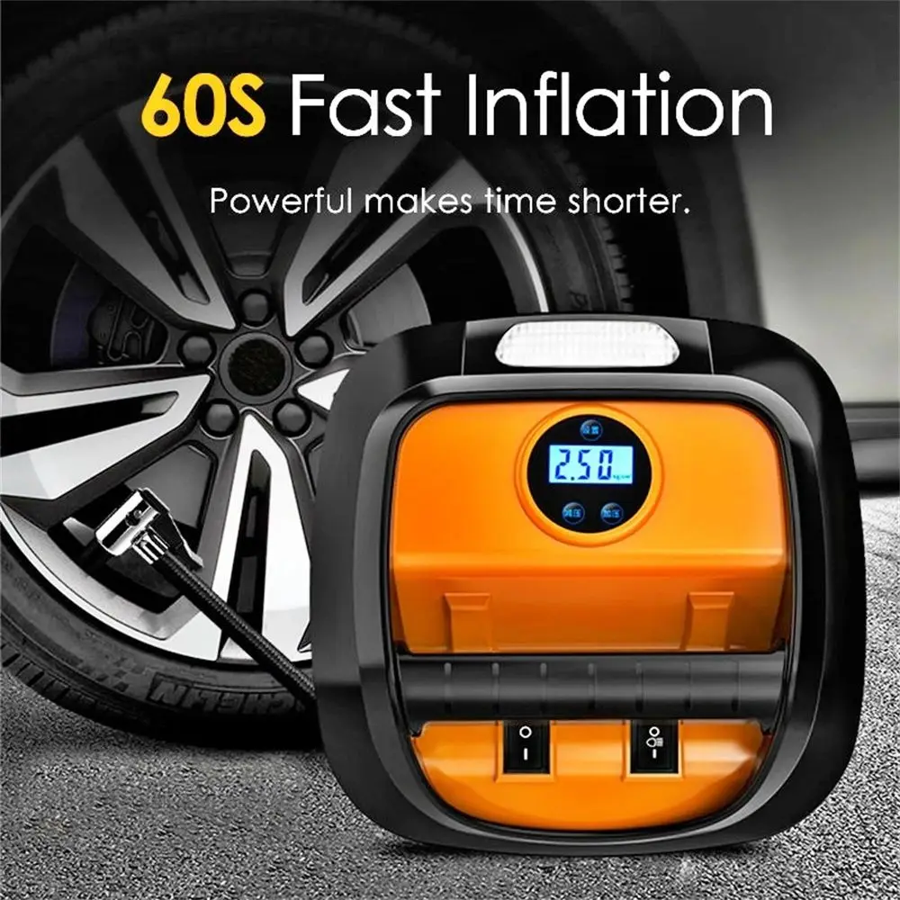 

Display Car Bike Motorcycle Accessories Tire Pressure Detection Pump Air Compressor Tyre Inflatable Inflator Pumps