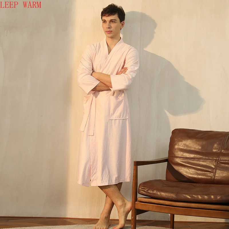 

Summer Thin Ladies Absorbent Bathrobes Men's Plus Size Robes Hotel Hot Spring SPA Quick-drying Robes