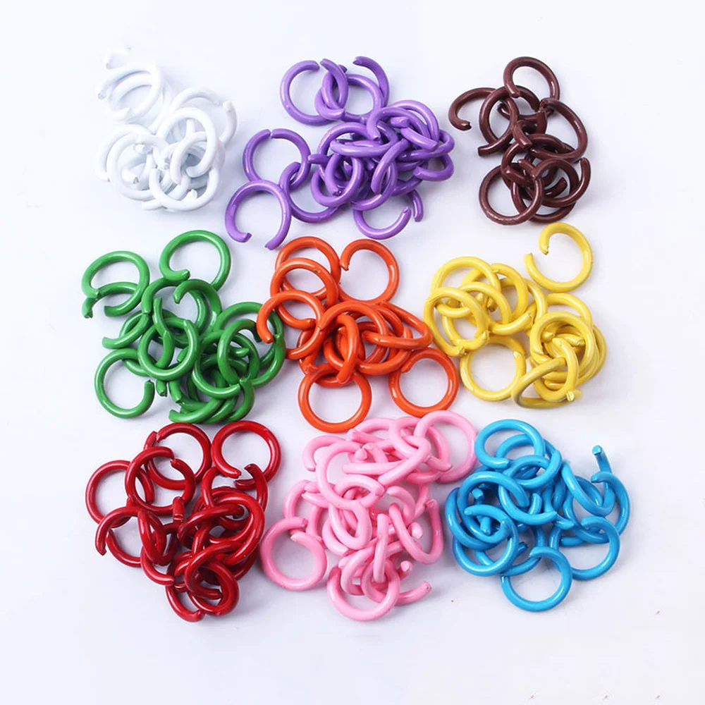 

100Pcs/set 8mm Alloy Open Jump Rings Split Jump Ring Connector for DIY Findings Accessories Jewelry Making Supplies Kralen