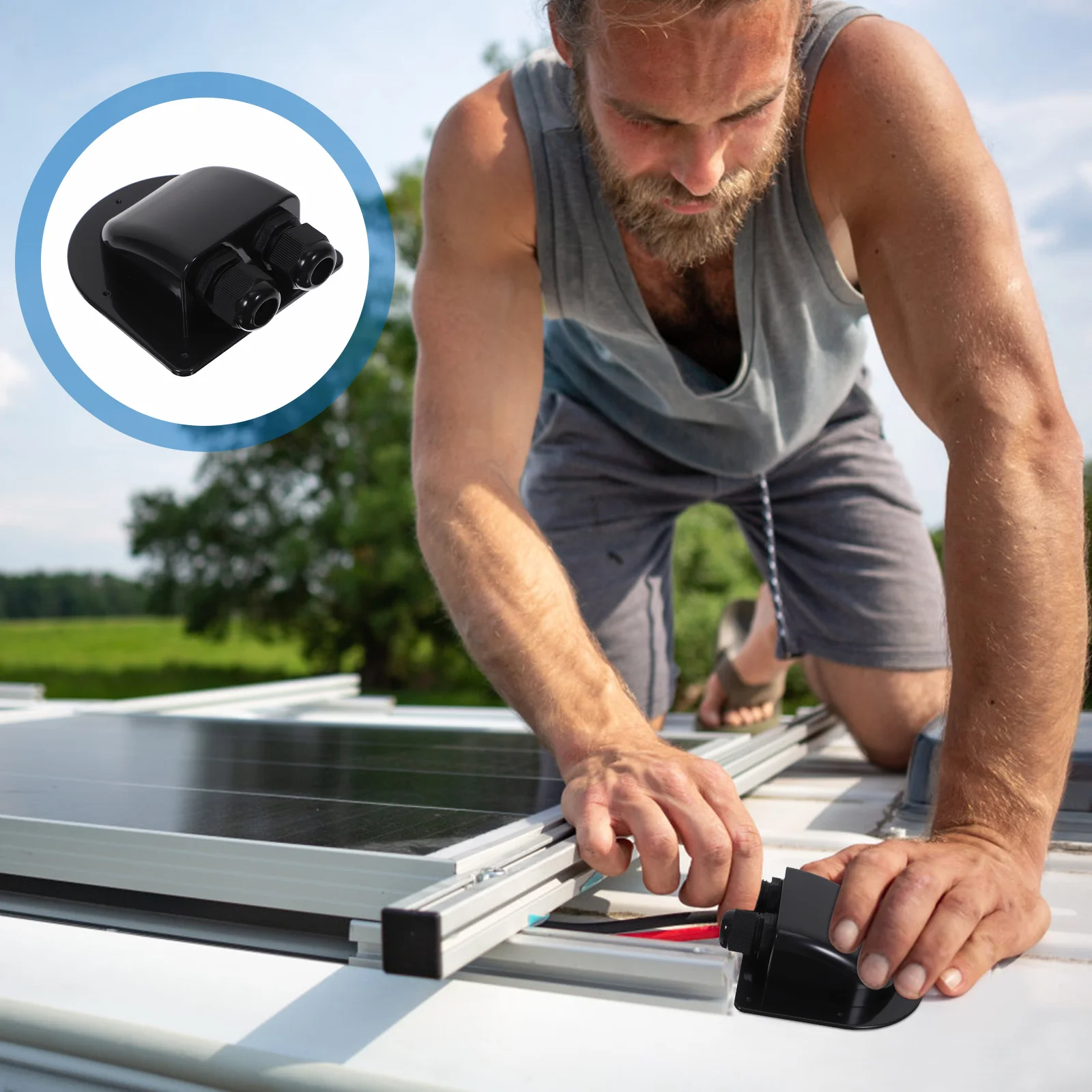 

Entry Cable Gland Solar Rv Dual Roof Box Project Wire Holes Panel Wiring Abs Holder Car Parts Double Hole Mount Plate