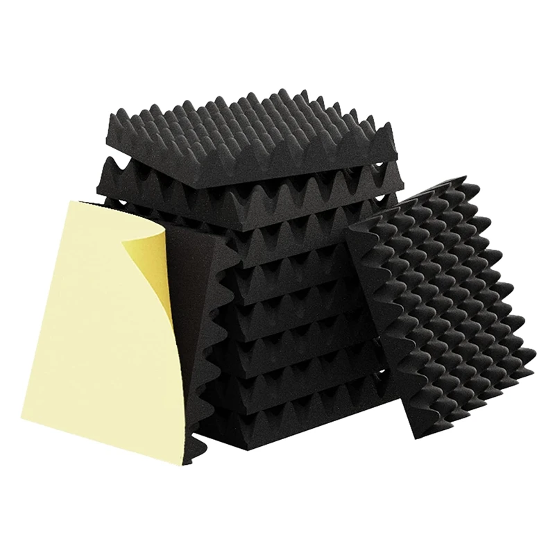 

12Pack Adhesive Sound Proof Foam Panels, Egg Crate Foam Panels Acoustic Foam Panels,1.5X12x12inch Soundproof Wall Panels