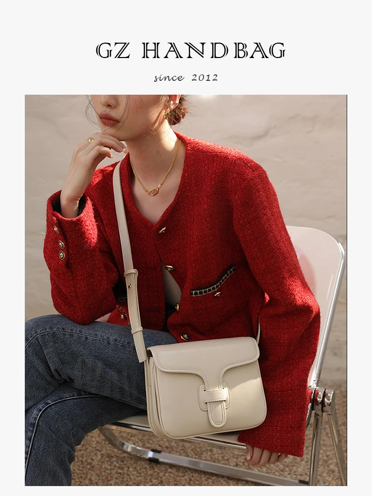 

Women's Bag Fashion Small Flap Split Leather Casual Luxury Design Handbag High Quality Solid Crossbody Bags Female Shoulder Bag