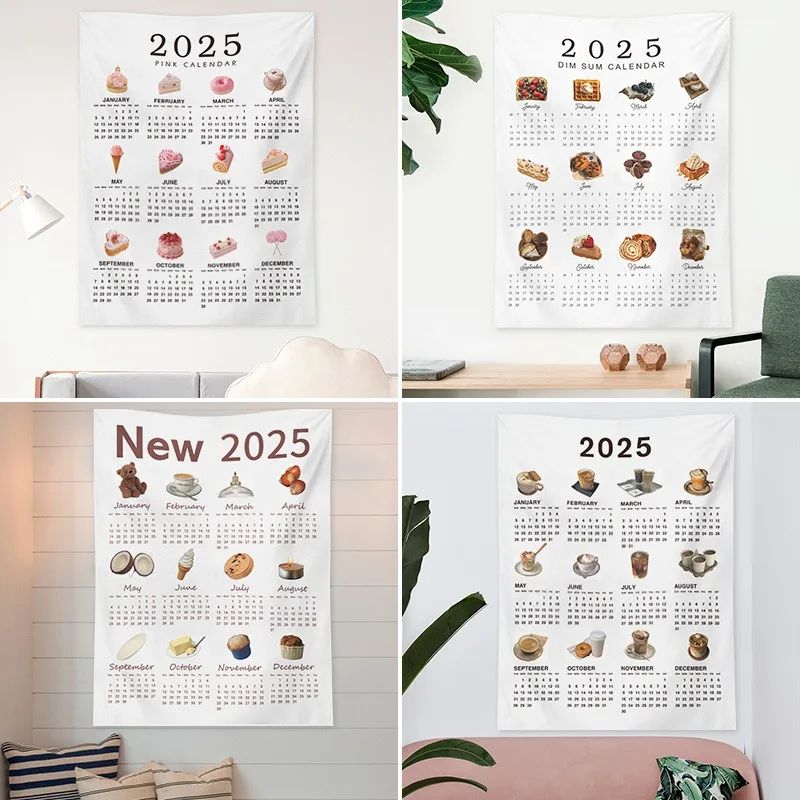 Маленький гобелен 2025 фоновая ткань настольный календарь настенный подвесной