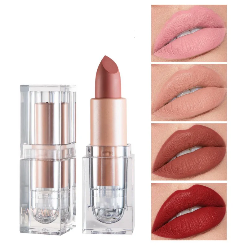 

HANDAIYAN Little Ice Cube Matte Lipstick 12 Colors Lipstick Not Easy To Decolorize Nude Bean Paste Lip Gloss