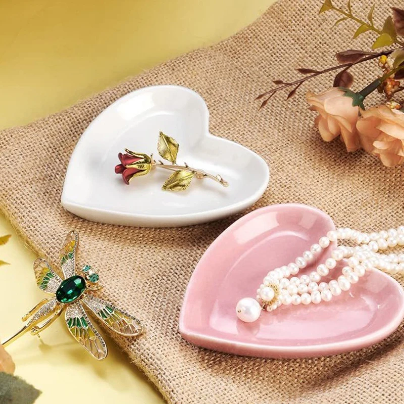 1 шт. милая маленькая тарелка в форме сердца керамическая креативная для закусок