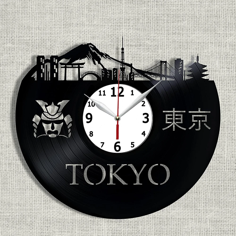 

Tokyo City Vinyl Record Clock - Japan Tokyo Wall Clock Vinyl - Best Gift for City Lover Tokyo - Original Wall Home Decor