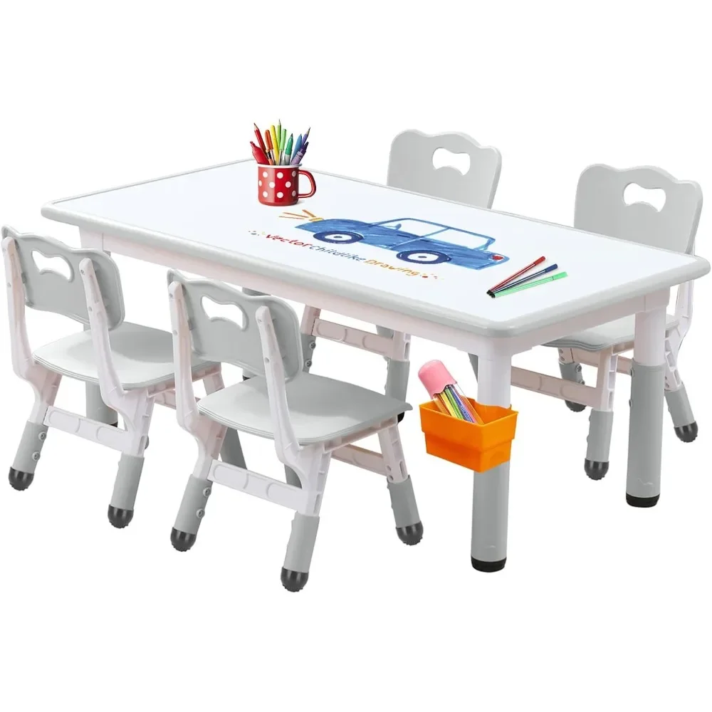 Детский стол и стул для малышей регулируемый детский Нескользящие ножки