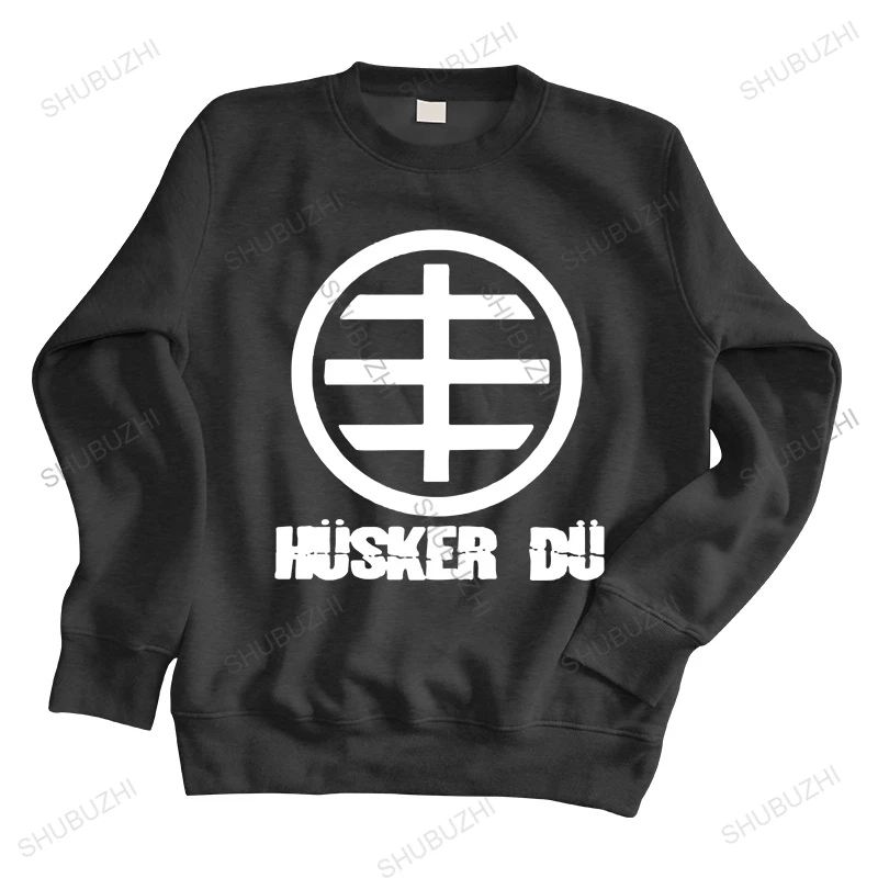 

Man crew neck hoodie Husker Du Alternative Rock Black Men's Cotton hoodies unisex sweatshirt men tops