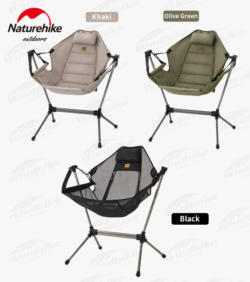 Naturehike Открытый портативный легкий складной стул для кемпинга Удобный 160 °