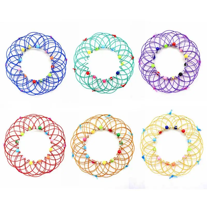 

Декомпрессионная игрушка в виде мандалы, креативная разнообразная корзина для цветов, кольцо из мягкой стали, детская игрушка, забавные товары для снятия стресса для детей и взрослых